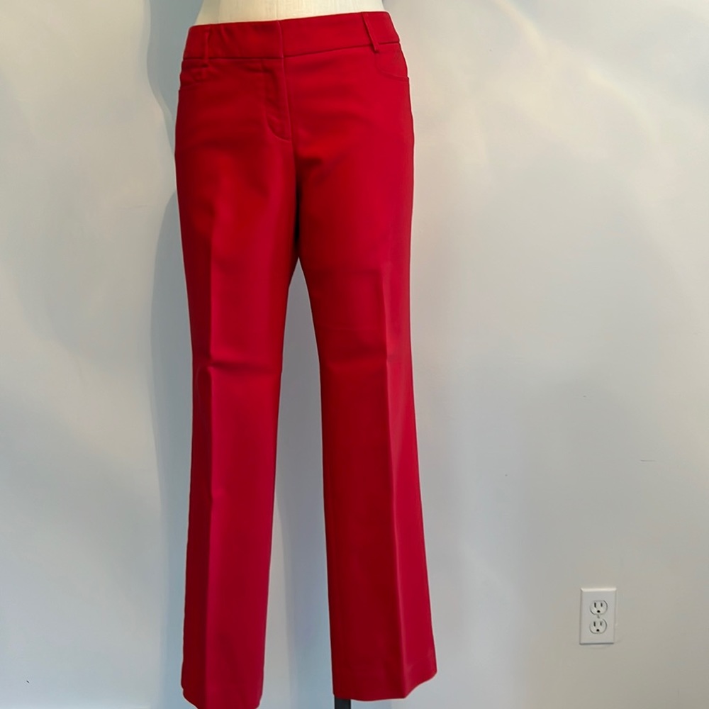 Express Red Straight Leg Dress Slacks